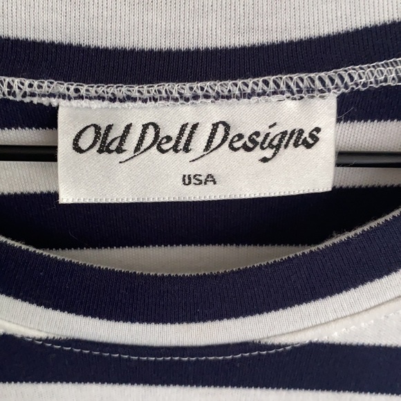 Vintage Old Dell Designs striped Maxi dress, Sz M - Picture 4 of 7